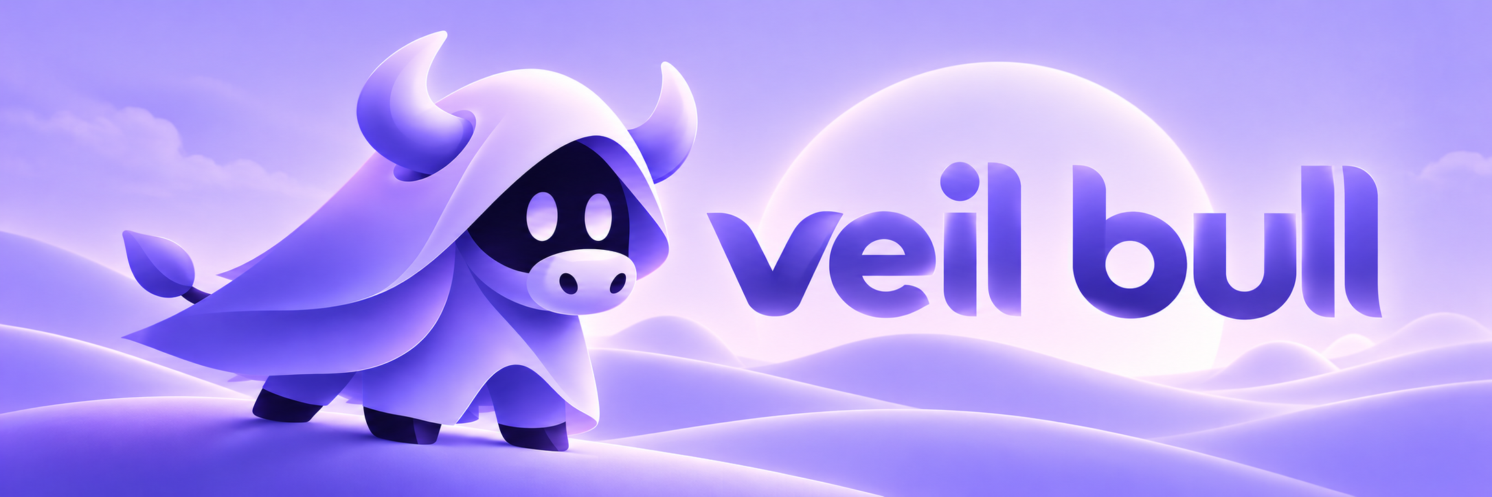 Veil Bull in a purple dreamscape